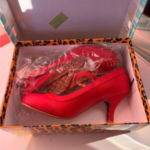 Bettie Page Vibrant Red Heels